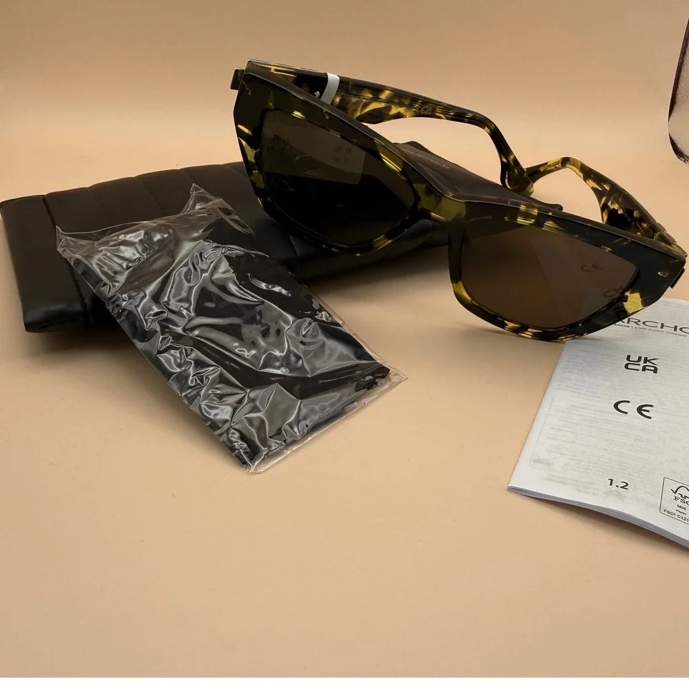 Victoria Beckham VB668S‎ Yellow Tortoise Cat Eye Sunglasses 012 55-16-145 New